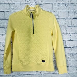 L.L Bean Quilted Sweatshirt Pullover Peach 1/4 Zip Women’s Sz XS